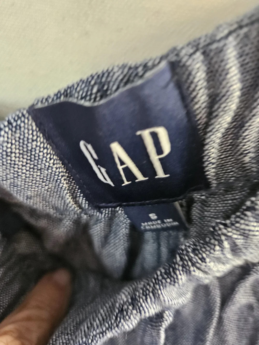 Men's Gap Casual Elastic Waist Linen Pants - Blue